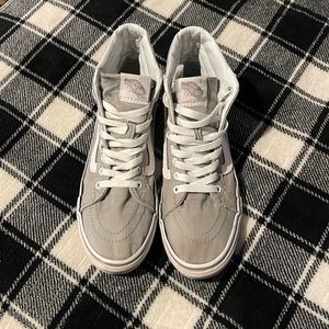 Grey and White high top Vans Oldskool